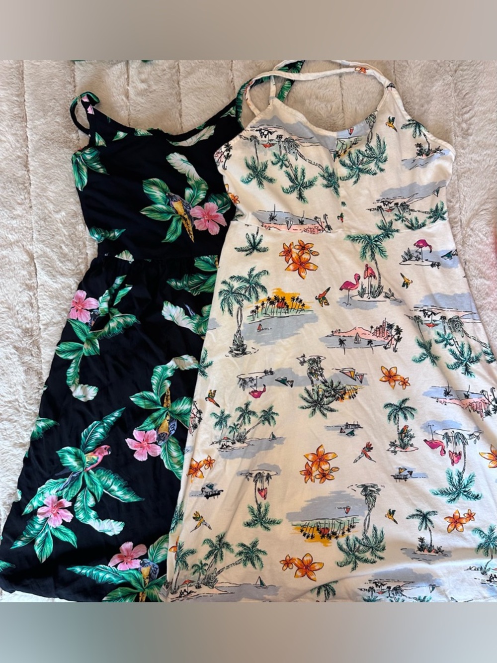 Tropical Vacation Print Girl’s Sundress Set of 2, Kids 14